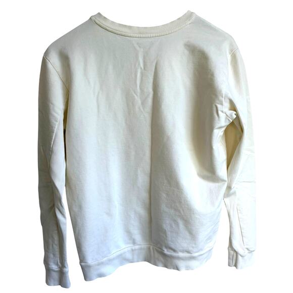 Universal Standard Off White Zip Down Medium Crew Neck Sweater Pullover 2XS - Picture 6 of 7